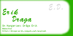 erik draga business card